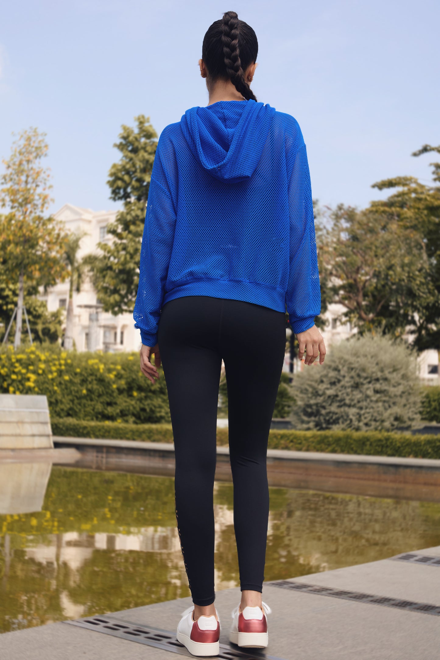 Mesh Carlo Hoodie - Blue