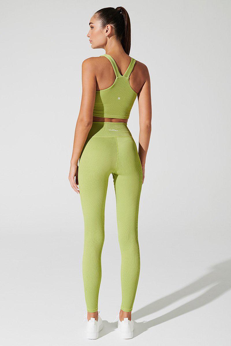 Hydra Ribbed Tank Bra - Green Smoke - Olaben - Womens Bra