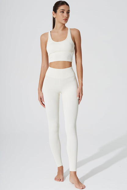 Querida High Waist R Legging - Cream - Olaben - Womens Leggings