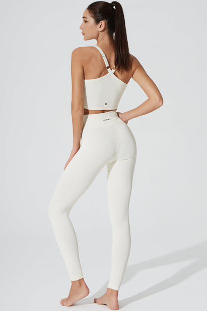 Querida High Waist R Legging - Cream - Olaben - Womens Leggings