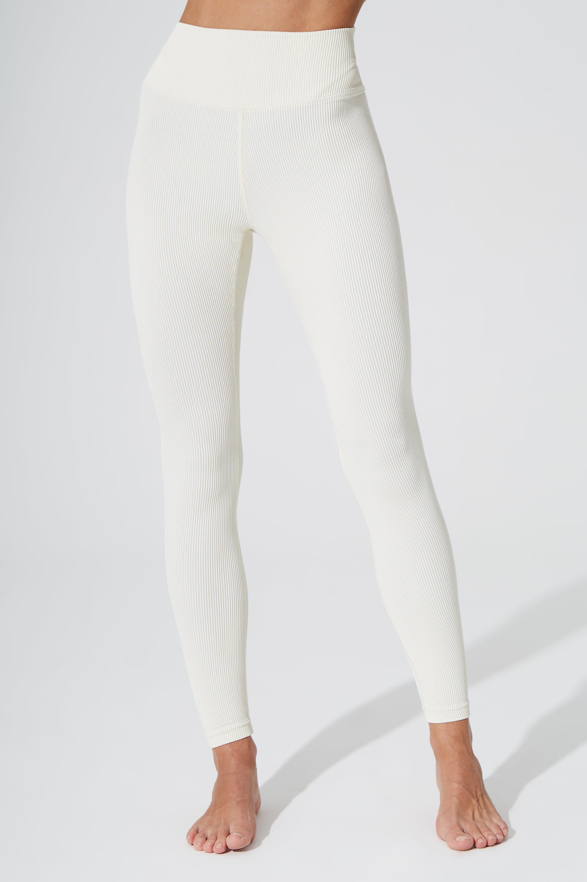 Querida High Waist R Legging - Cream - Olaben - Womens Leggings