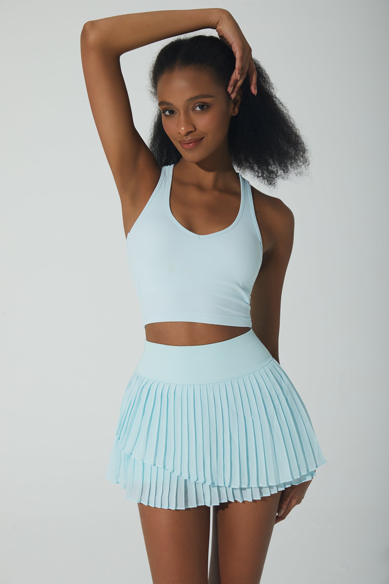 Christina Pleated Skirt - Sky