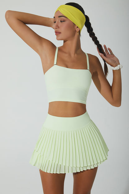 Christina Pleated Skirt - Lemon