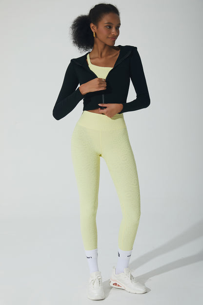 Déese Fleur 3D Leggings - Yellow Pearl