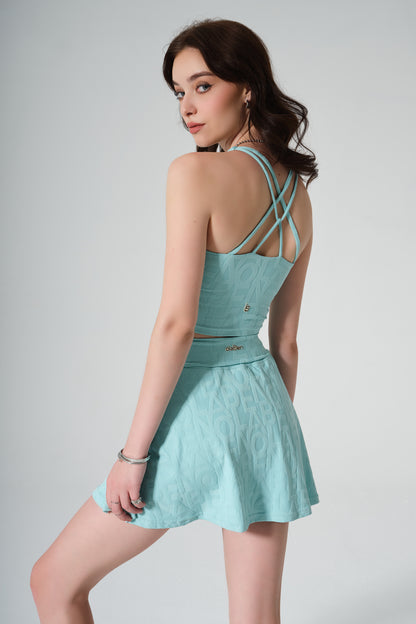 Classic Sadie 3D Skirt - Aqua Green