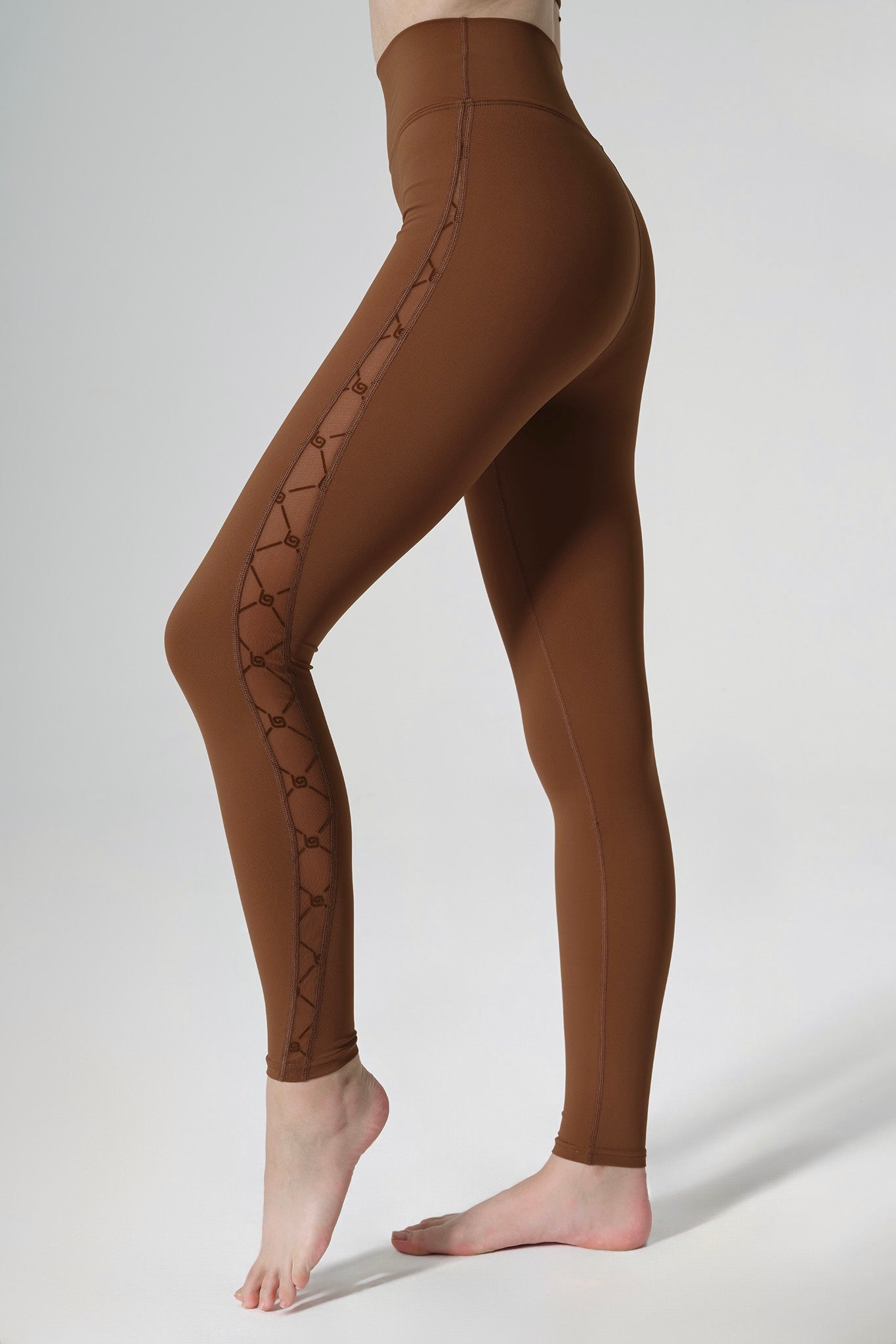 Zoe Monogram Leggings - Gingerbread