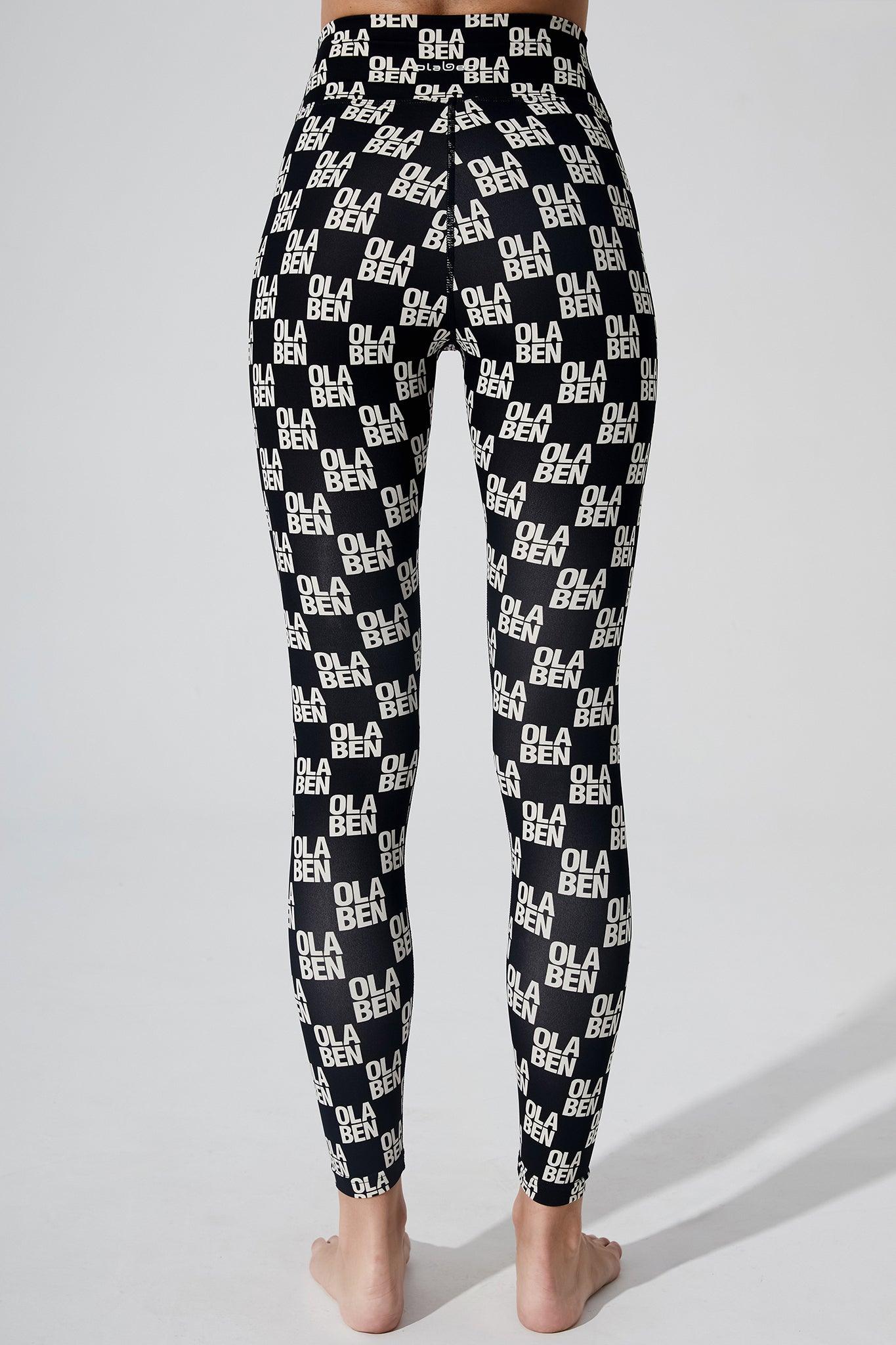 Hazel Monogram Legging - Monogram Black - Olaben - Womens Leggings