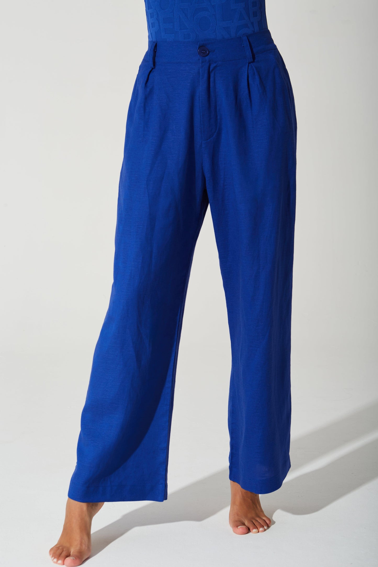 Belle Linen Pant - Royal Blue - Olaben - Womens Sweatpants