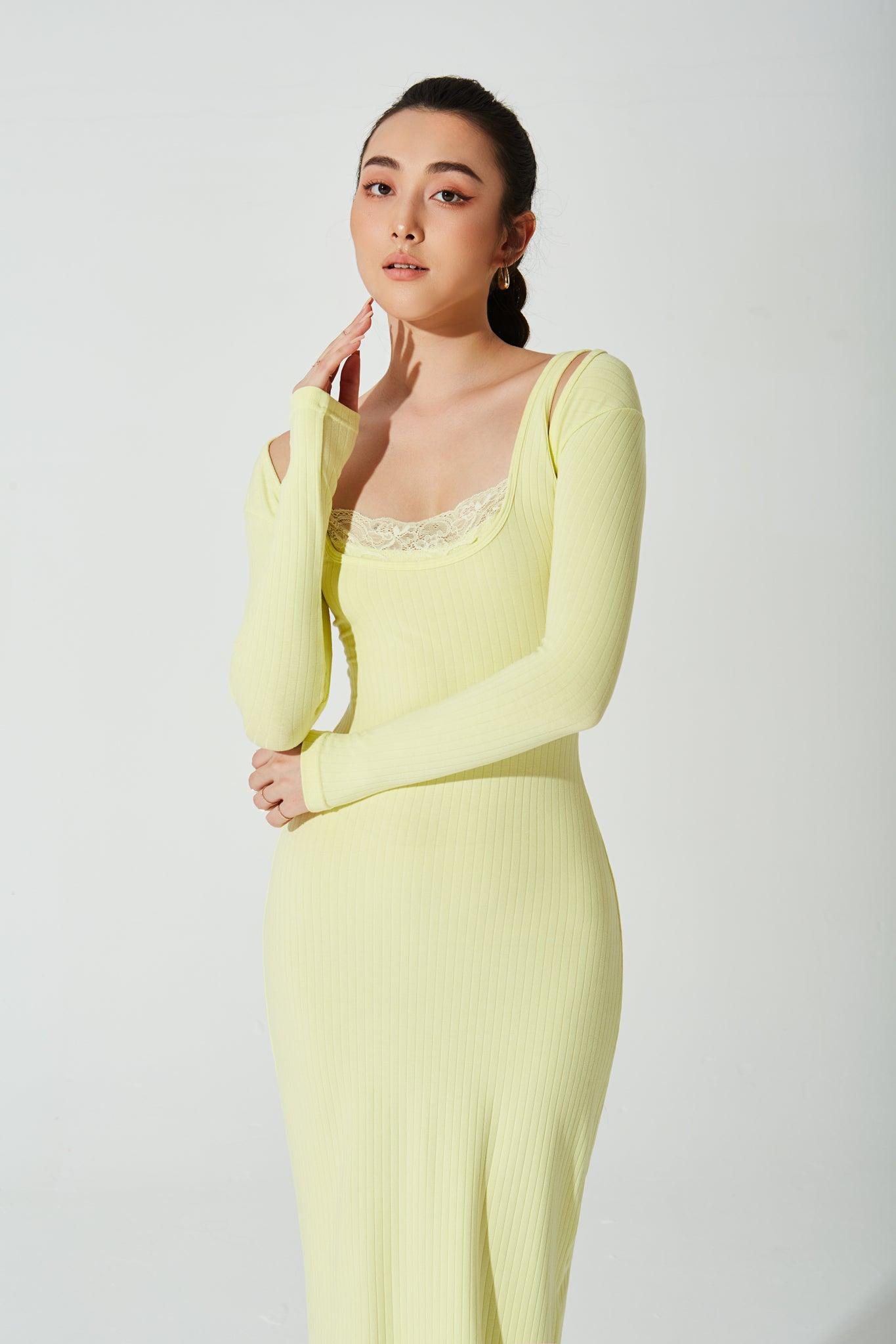 Classic Bolero Crop - Lemon - Olaben - Womens Long Sleeve