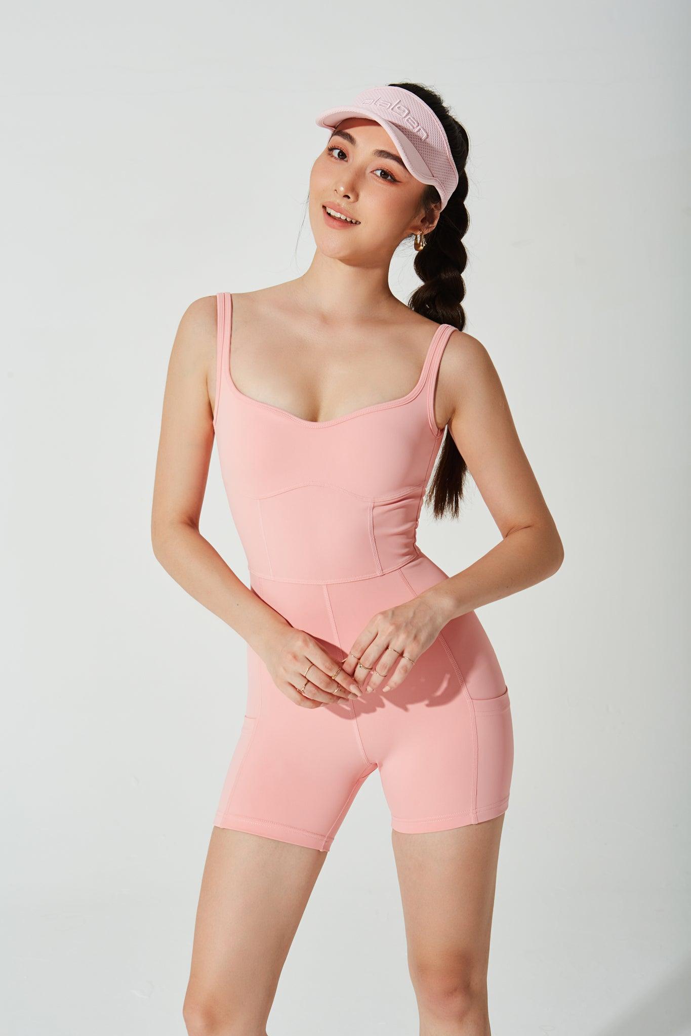 Kyra Pocket Onesie - Baby Pink - Olaben - Womens Jumpsuit