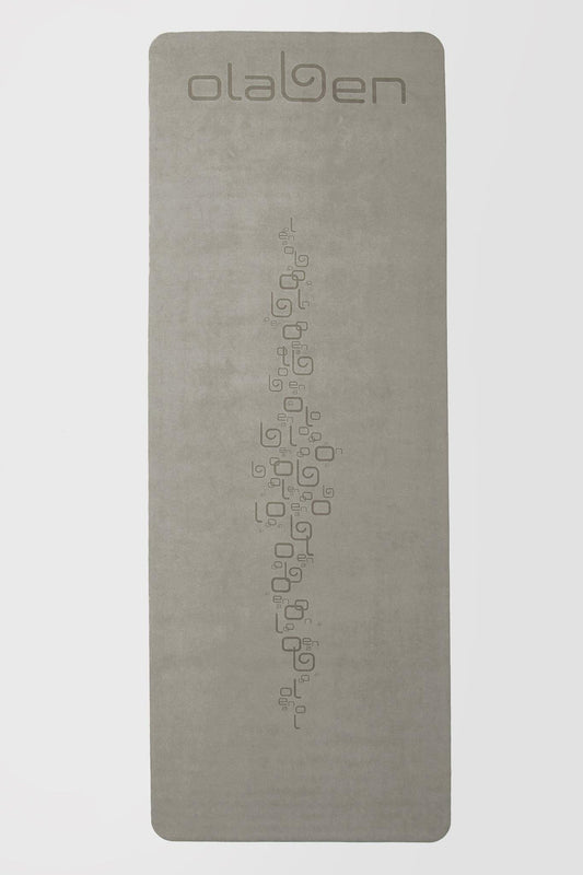 Suede Foldable Travel Yoga Mat - Grey - Olaben - Yoga Mats