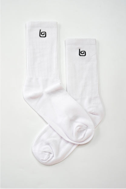 Comfort Crew Socks - White