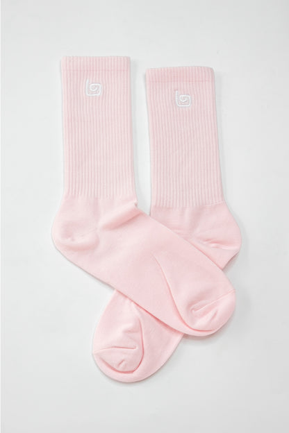 Comfort Crew Socks - Baby Pink