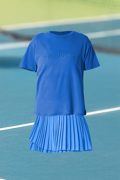 Limited Olaben Racquet Club Tee & Pleated A Line Skirt - Blue