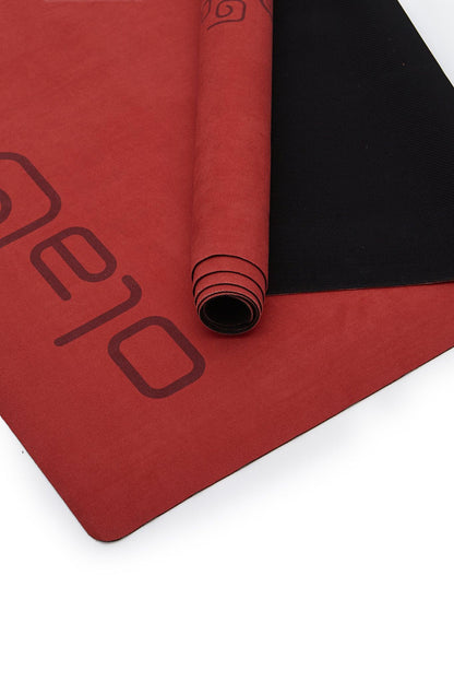 Suede Foldable Travel Yoga Mat - Red - Olaben - Yoga Mats