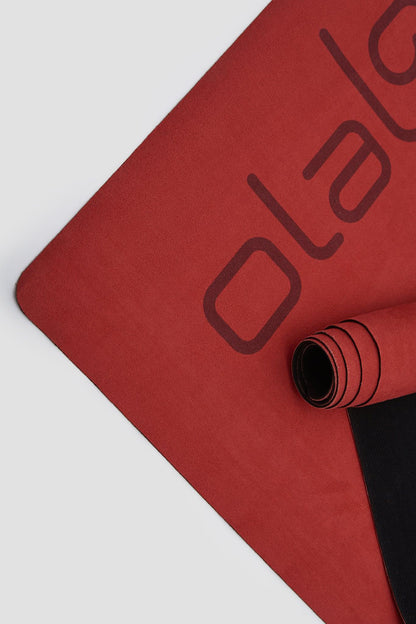 Suede Foldable Travel Yoga Mat - Red - Olaben - Yoga Mats