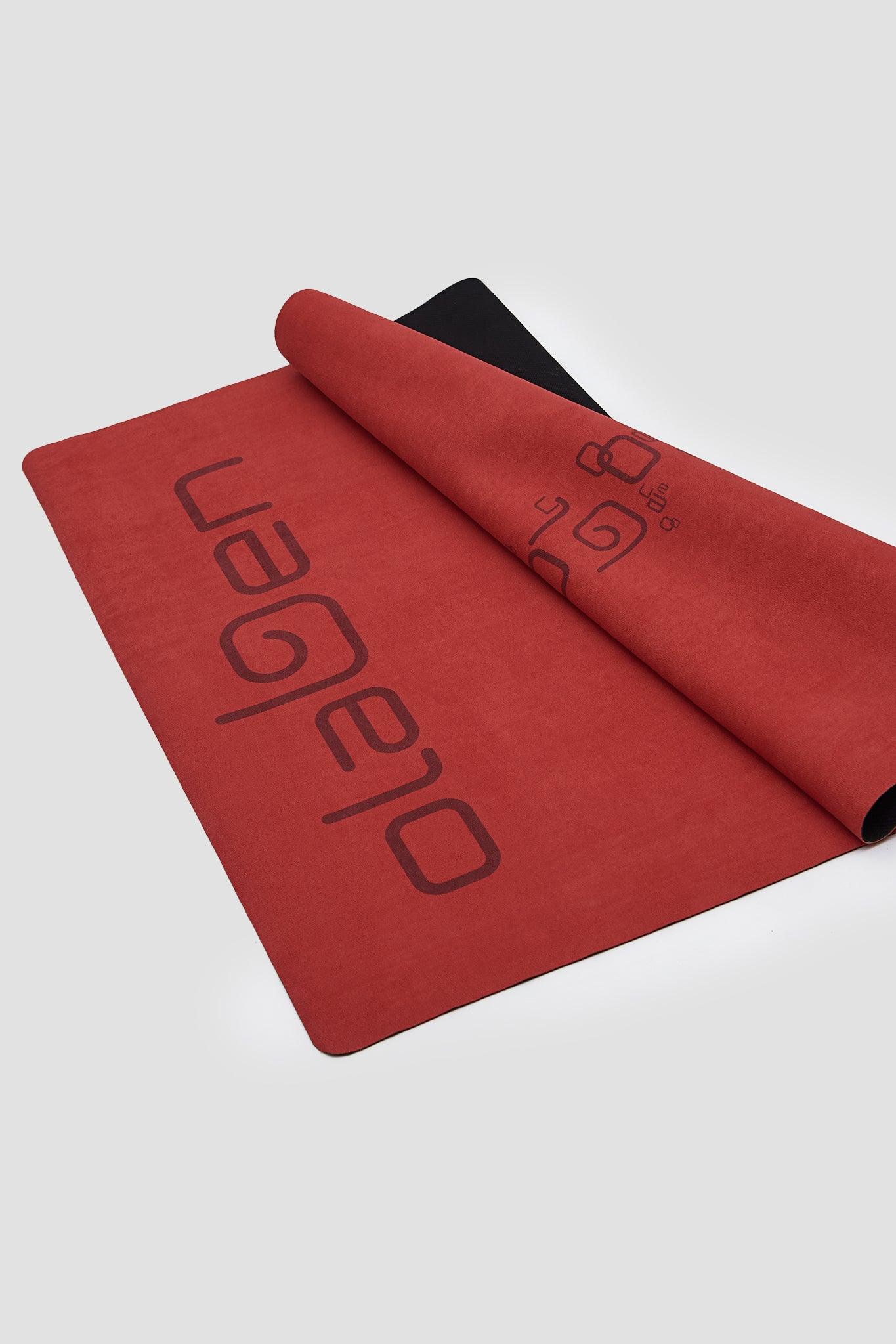 Suede Foldable Travel Yoga Mat - Red - Olaben - Yoga Mats