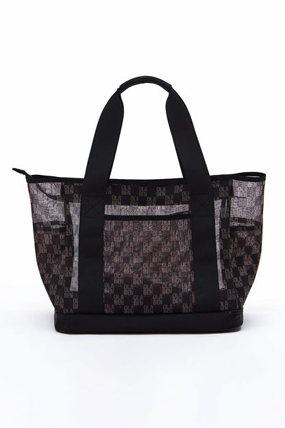 Monogram Sheer Tote Bag - Monogram Brown - Olaben - Bags