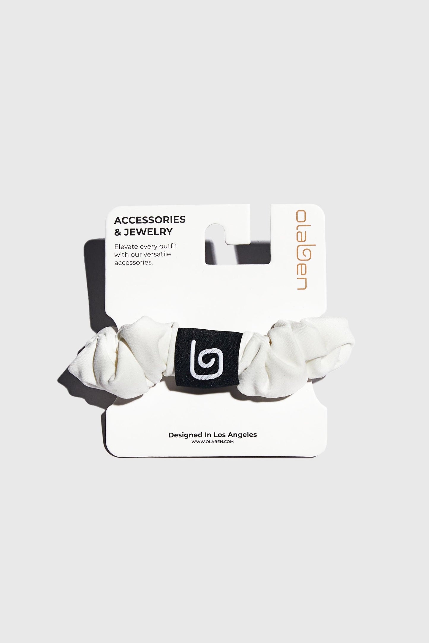 Olaben Luxe Hair Scrunchie - White - Olaben - Headwear