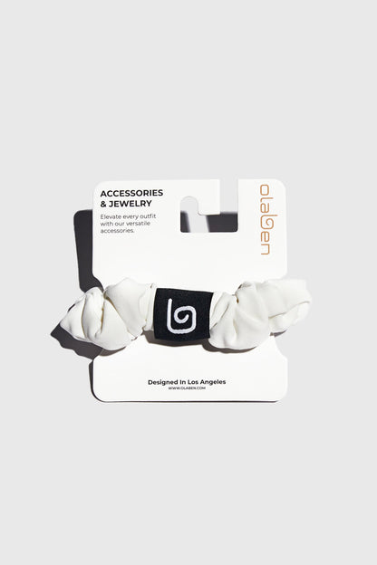 Olaben Luxe Hair Scrunchie - White - Olaben - Headwear