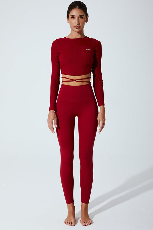 Archangel Long Sleeve Top - Red Burgundy - Olaben - Womens Long Sleeve
