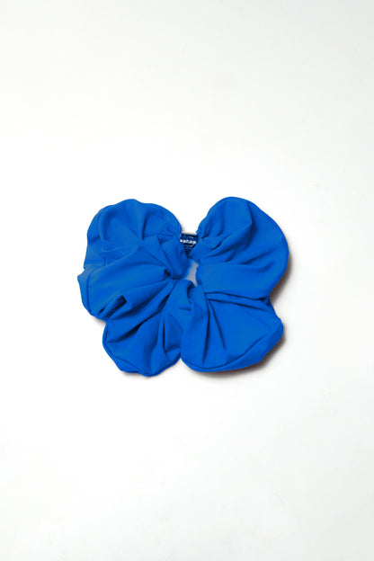 Oversized Silver Bead Scrunchie - Ultramarine