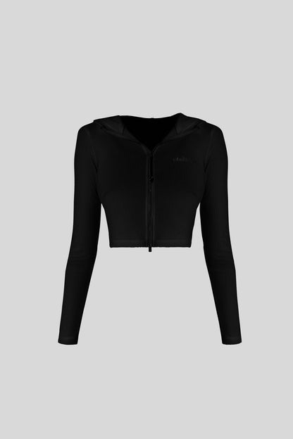 Lorraine Ribbed Jacket - Black - Olaben - Womens Jacket