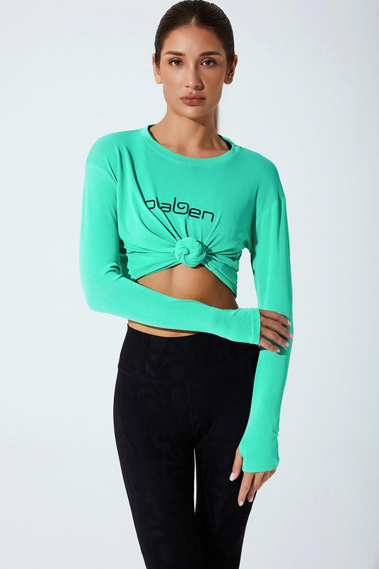 Emmy Long Sleeves Top - Downy Green - Olaben - Womens Long Sleeve