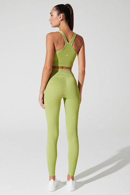 Hydra Ribbed Tank Bra - Green Smoke - Olaben - Womens Bra
