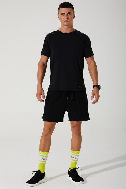 Leocade Crew Neck Tee - Black - Olaben - Mens Short Sleeve