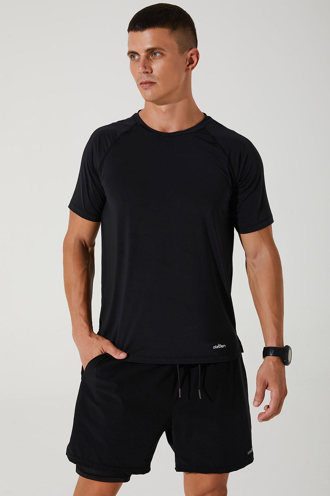 Leocade Crew Neck Tee - Black - Olaben - Mens Short Sleeve