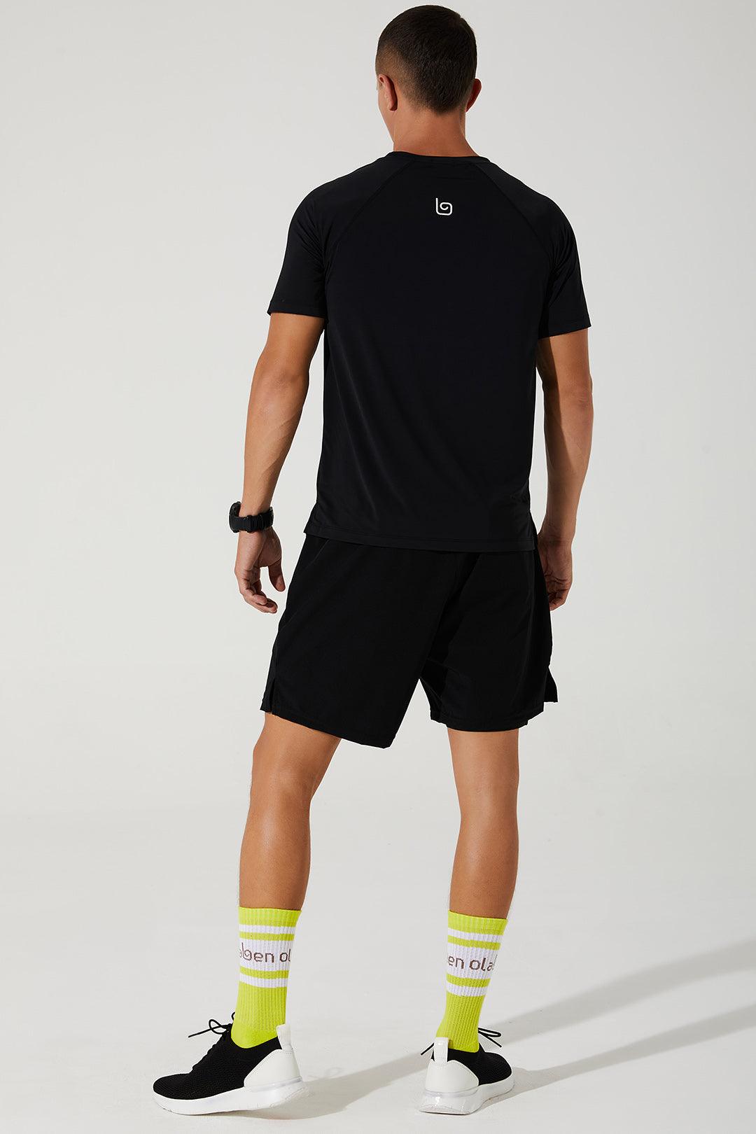 Leocade Crew Neck Tee - Black - Olaben - Mens Short Sleeve