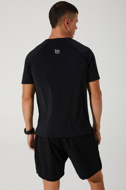 Leocade Crew Neck Tee - Black - Olaben - Mens Short Sleeve