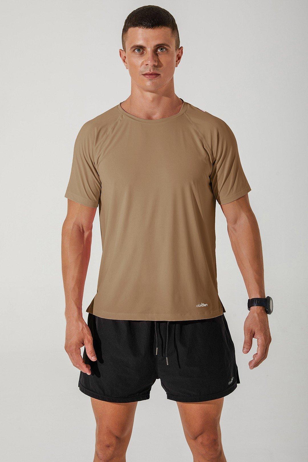 Leocade Crew Neck Tee - Cappuccino - Olaben - Mens Short Sleeve