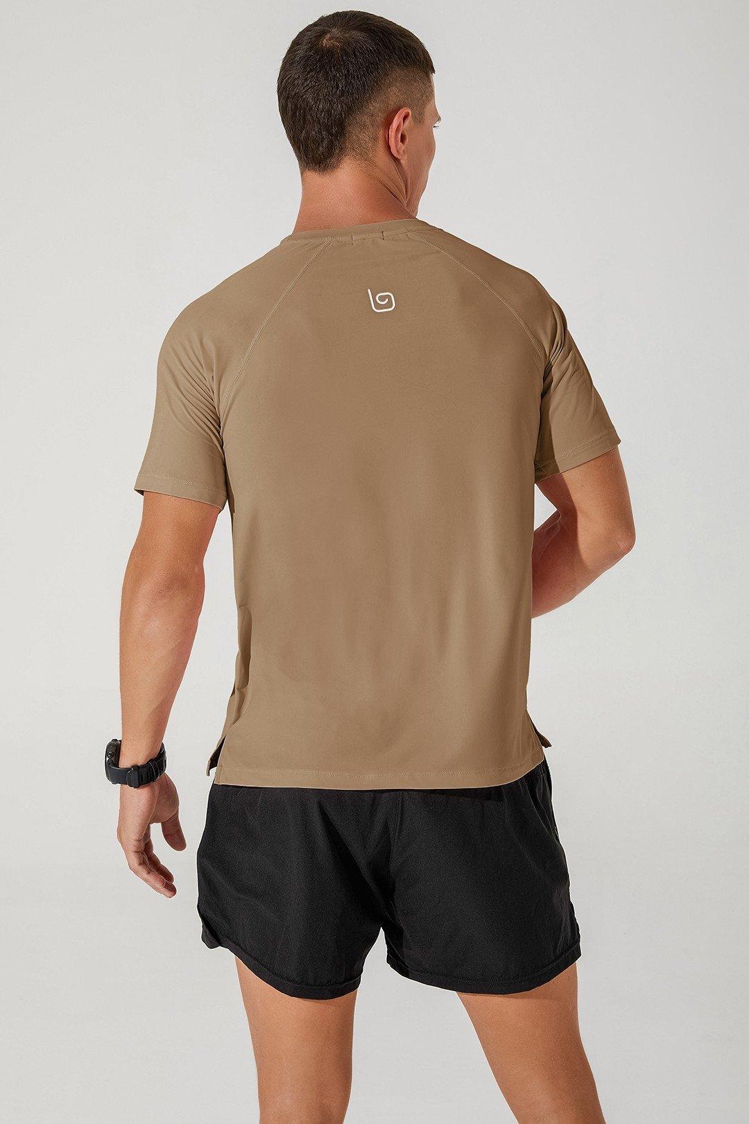 Leocade Crew Neck Tee - Cappuccino - Olaben - Mens Short Sleeve