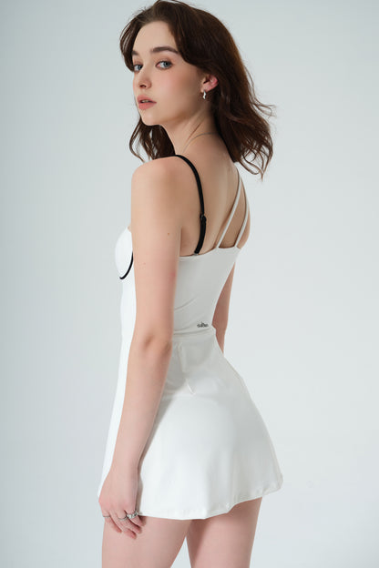 Alina Streamlined Dress - White