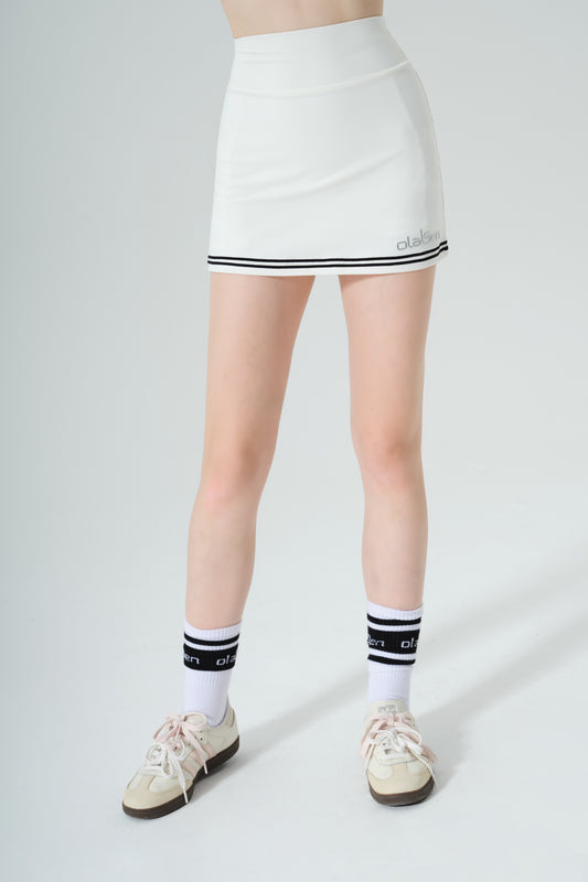 Electric A line Skirt - White