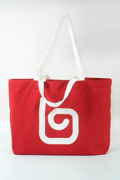 Olaben Multi Strap Canvas Tote Bag - Red