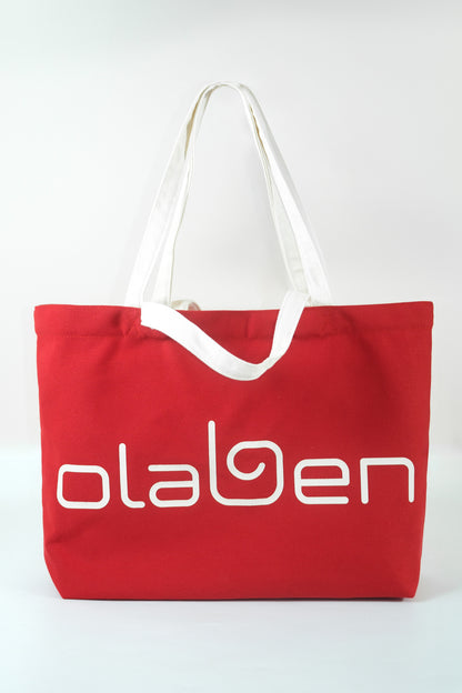 Olaben Multi Strap Canvas Tote Bag - Red