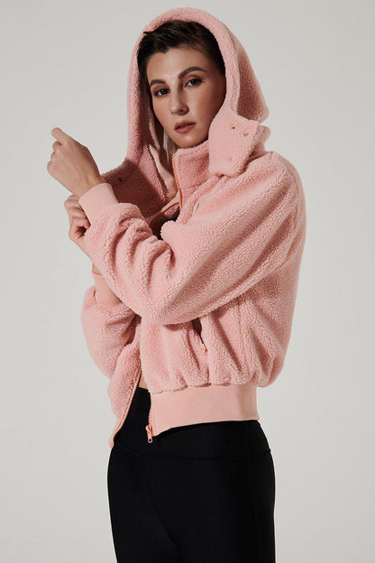 Teddy Sherpa Jacket - Rose Quartz - Olaben - Womens Jacket