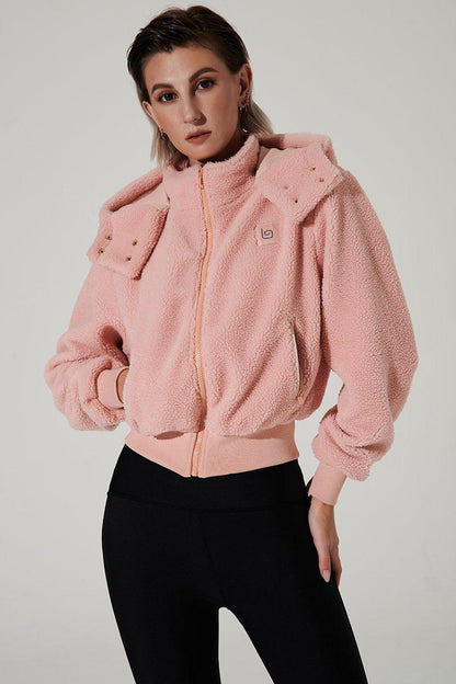 Teddy Sherpa Jacket - Rose Quartz - Olaben - Womens Jacket