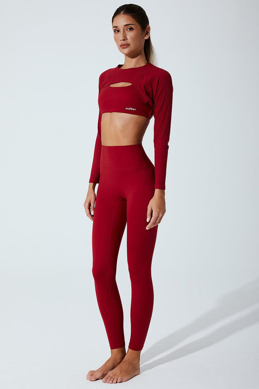 Zaps Top - Red Burgundy - Olaben - Womens Long Sleeve